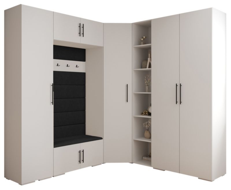 Garderoba do przedpokoju Abiks INOVA 3 Z2 biały+czarny+manila18 1 szt.