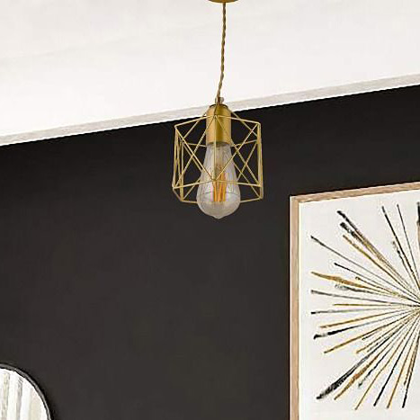 Abigali Gold Cage lampa wisząca 1x40W złota PLA-E27