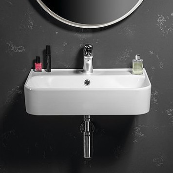 Isvea Sistema U umywalka 55x38 cm ścienna prostokątna biała 10PL53055