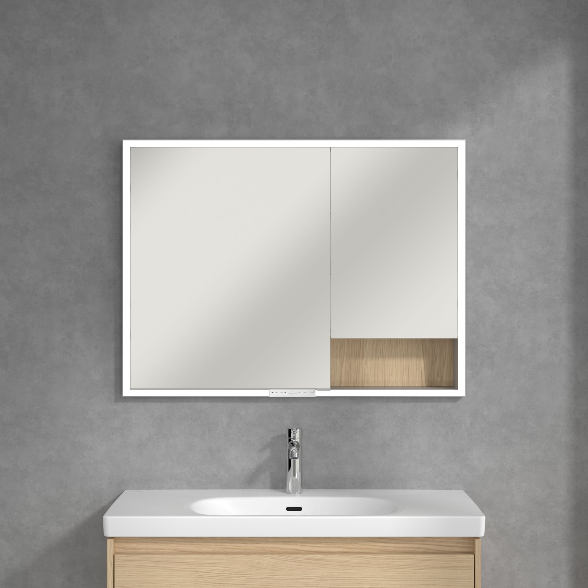 Villeroy & Boch My View+ szafka 100x16,8x75 cm z lustrem nordic oak A48210VJ