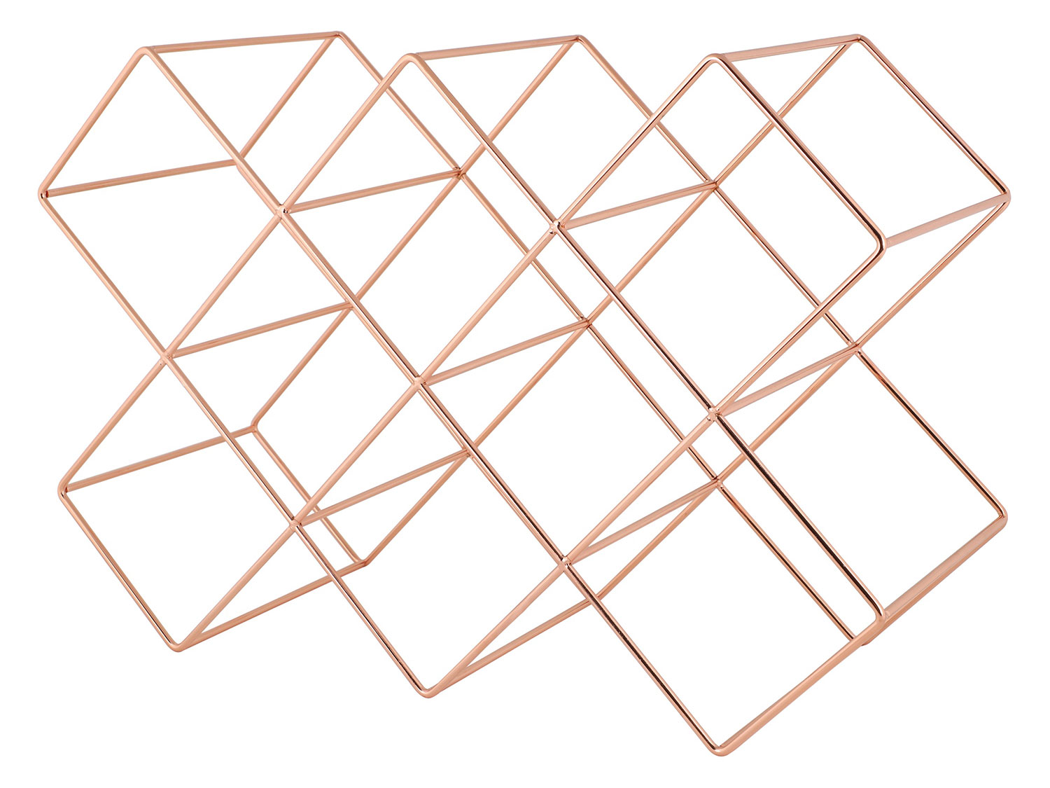 Echtwerk Akcesoria kuchenne, z żeliwa Stojak na wino z 8 butelkami, Miedziany