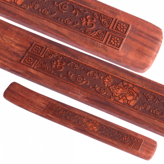 Podstawka do kadzideł grawerowana prosta - Ganesh