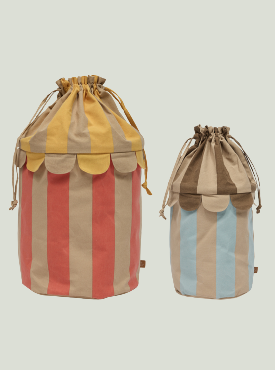 Kosz Saga basket Ice Blue, Red OYOY Mini - zestaw 2 sztuk