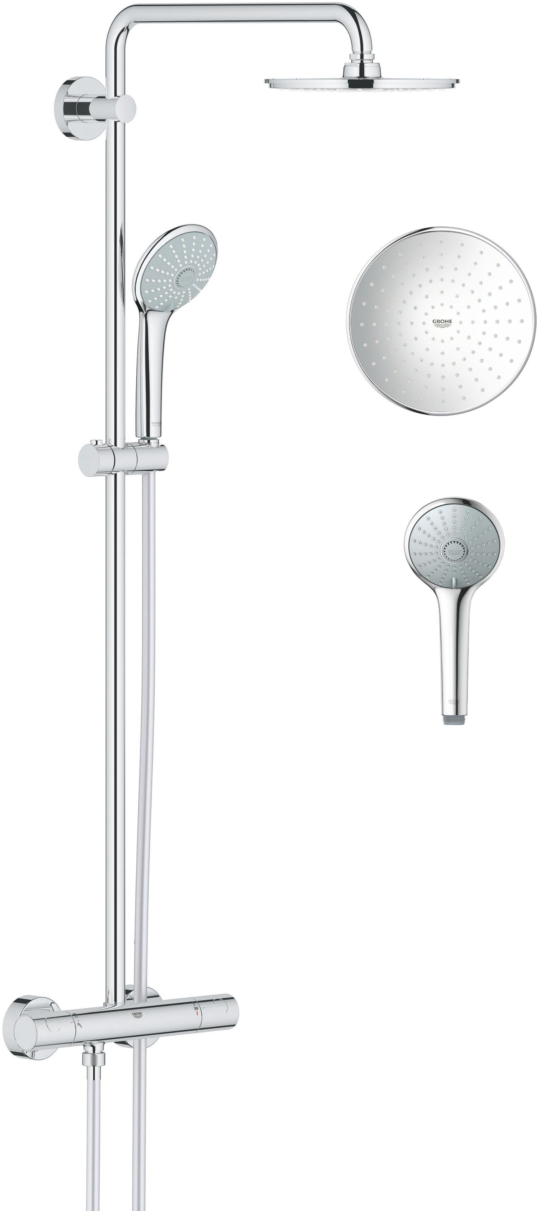 Grohe Euphoria XXL System 210 zestaw prysznicowy ścienny termostatyczny z deszczownicą chrom 27964000 - Wysyłka w 24h
