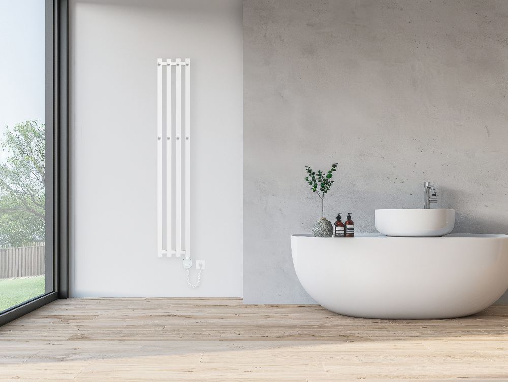 HeatQ Technology Pluto Up grzejnik elektryczny 150x24,5 cm biały PNH3HQSCWWX04BH3XXOP2W4