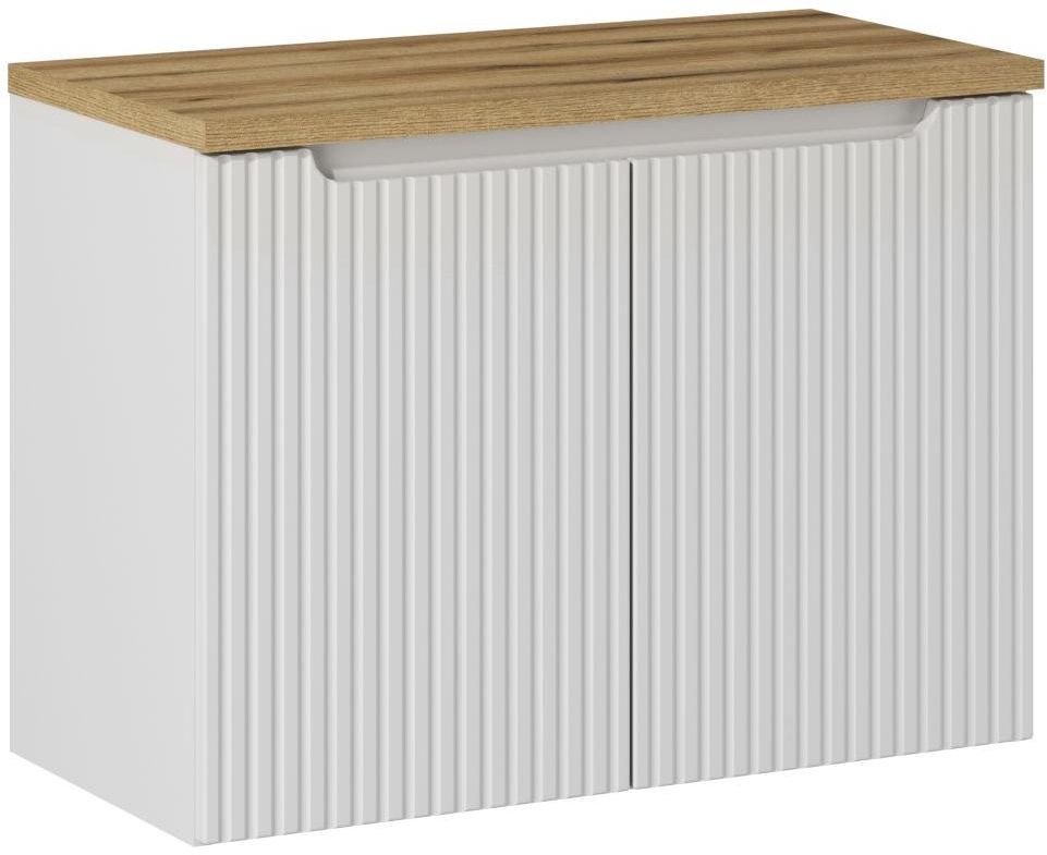 Zestaw Comad Nova White/Oak szafka z blatem 80 cm wisząca biały/dąb SET-NOW B OAK 80CM D - Wysyłka w 24h