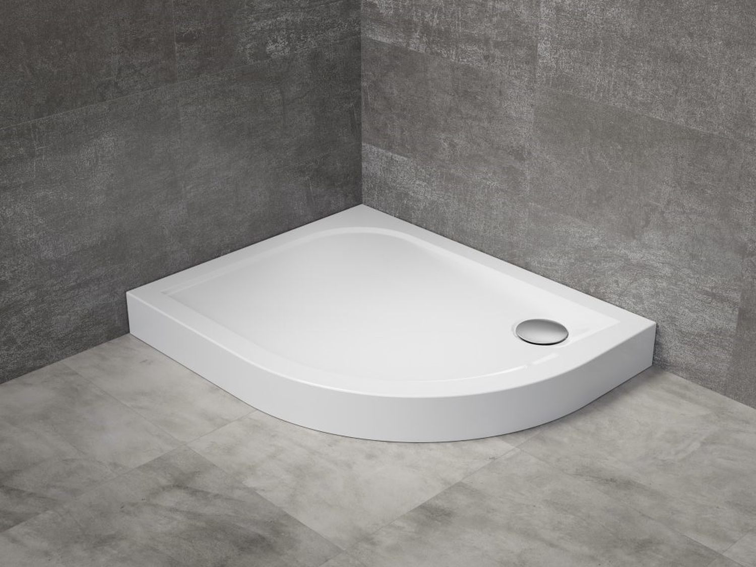 Radaway Delos E Compact brodzik 100x90 cm półokrągły lewy biały SDE1090-05L