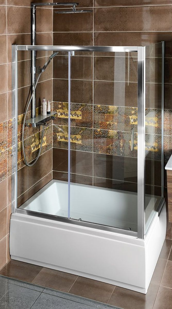 Polysan Deep drzwi prysznicowe 150 cm chrom/szkło przezroczyste MD1516