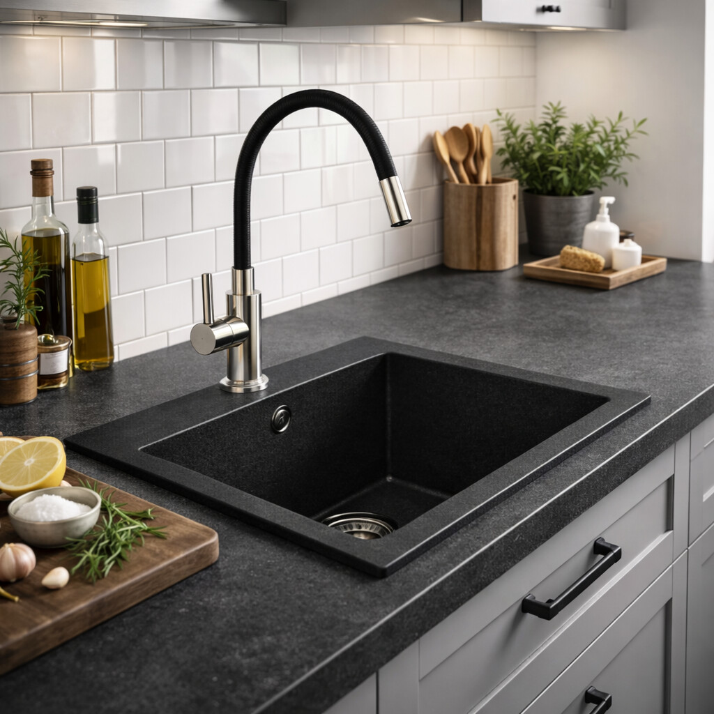 Ruvetti Sauron bateria kuchenna stojąca stal-czarna 1002BSBC - Wysyłka w 24h