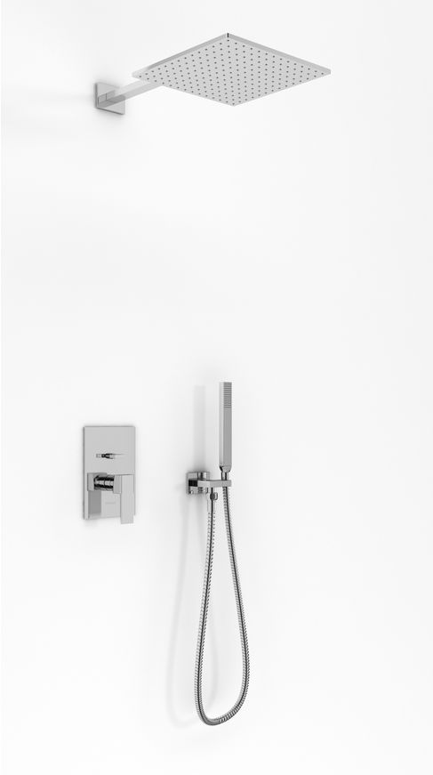 Kohlman Excelent zestaw prysznicowy podtynkowy z deszczownicą 40 cm chrom QW210HQ40