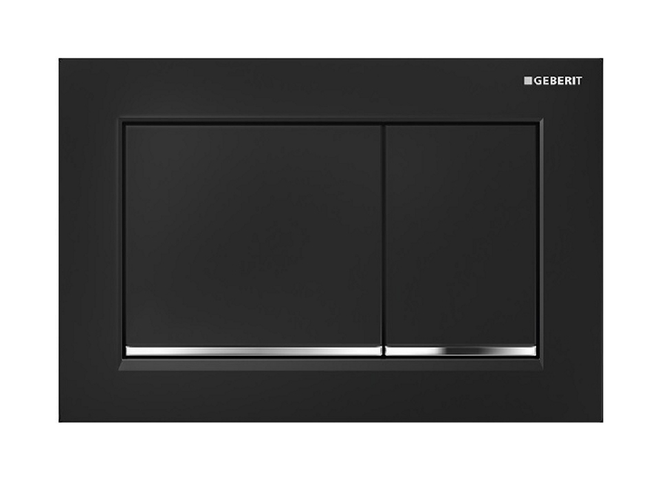Geberit Omega20 przycisk spłukujący do WC chrom błyszczący-czarny 115.080.KM.1 - Wysyłka w 24h
