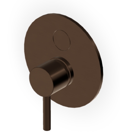 Zucchetti Pan bateria wannowo-prysznicowa podtynkowa brushed chocolate ZPA776.P21