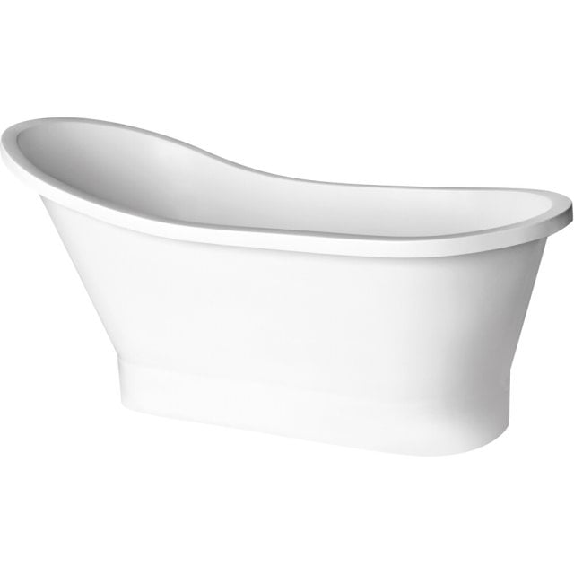 BESCO Wanna wolnostojąca GLORIA MATT BIAŁA 160 klik-klak grafit czysz