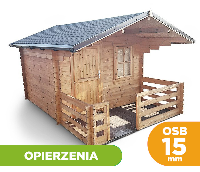 Domek Kanada ogrodowy 300 x 300 cm 28mm + podłoga 15mm, taras + opierzenia