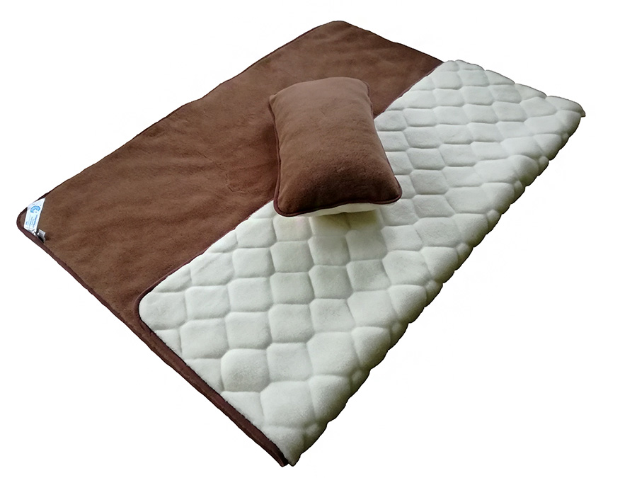 Komplet pościeli camel ciemny/kaszmir caro (kołdra 140x200, poduszka 45x75) (+-5cm)