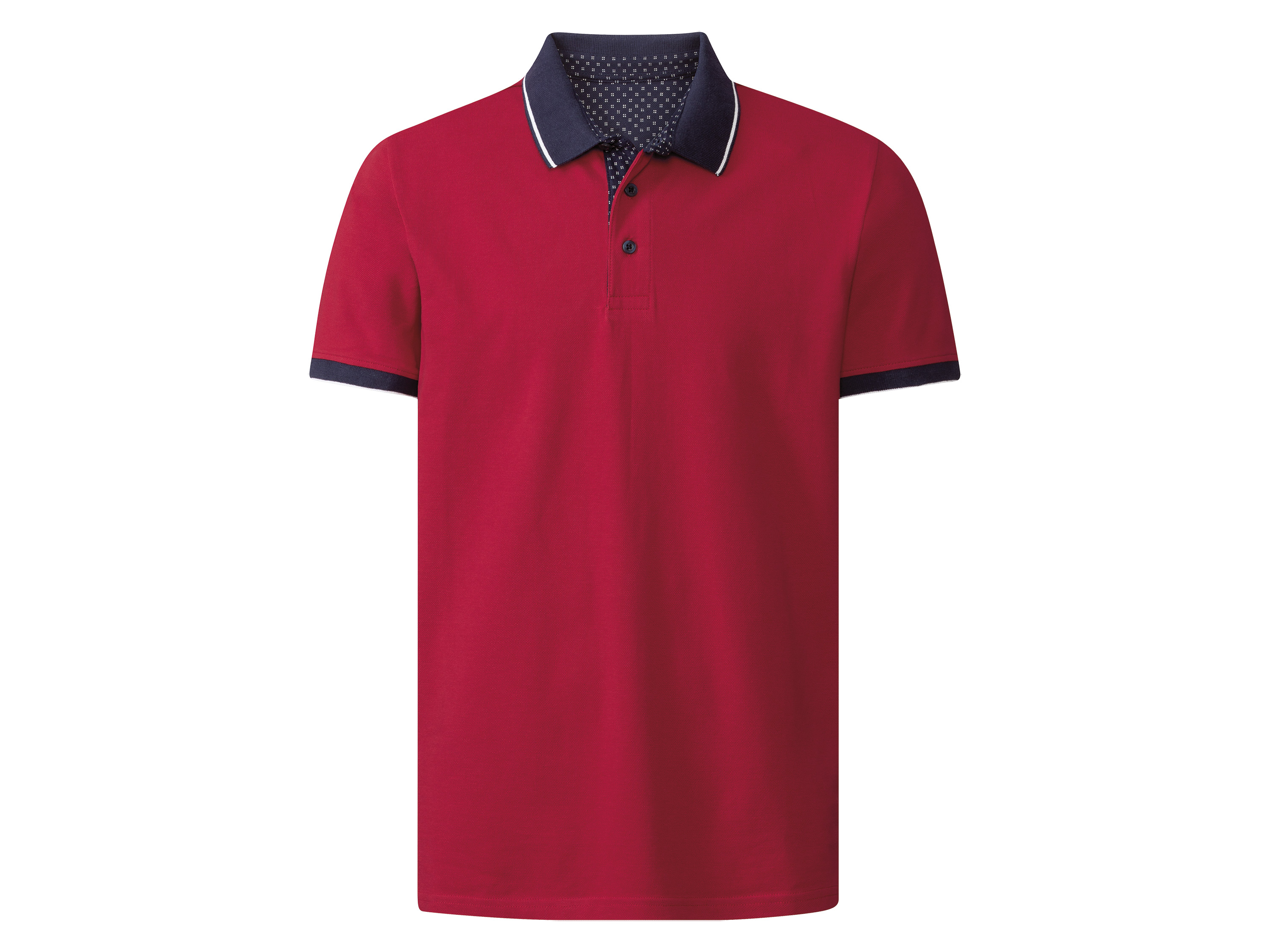 Livergy Koszulka polo męska z bawełny, slim fit M 48/50, Czerwony