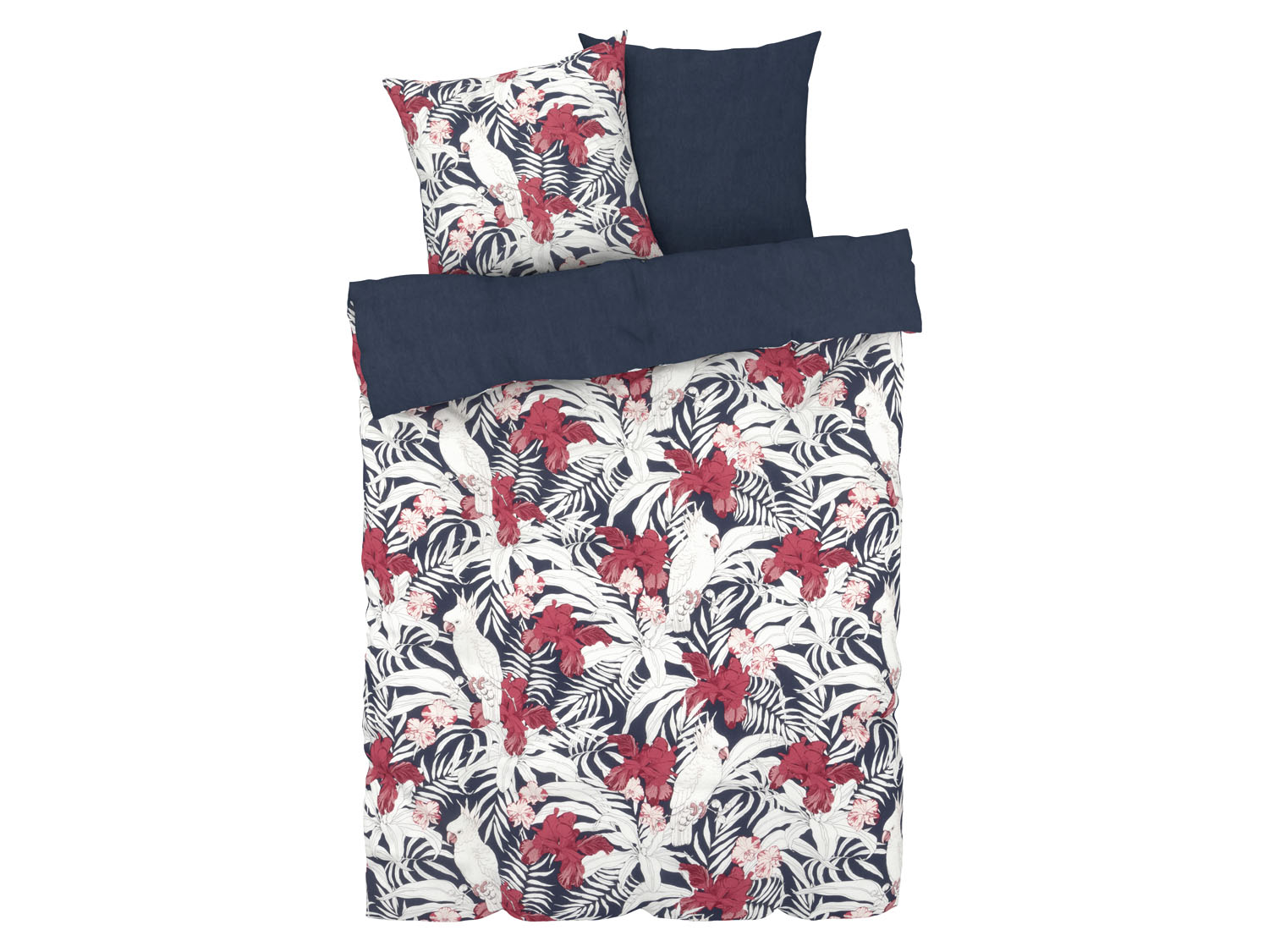 Livarno home Pościel z bawełną renforcé, 220 x 200 cm Kwiaty