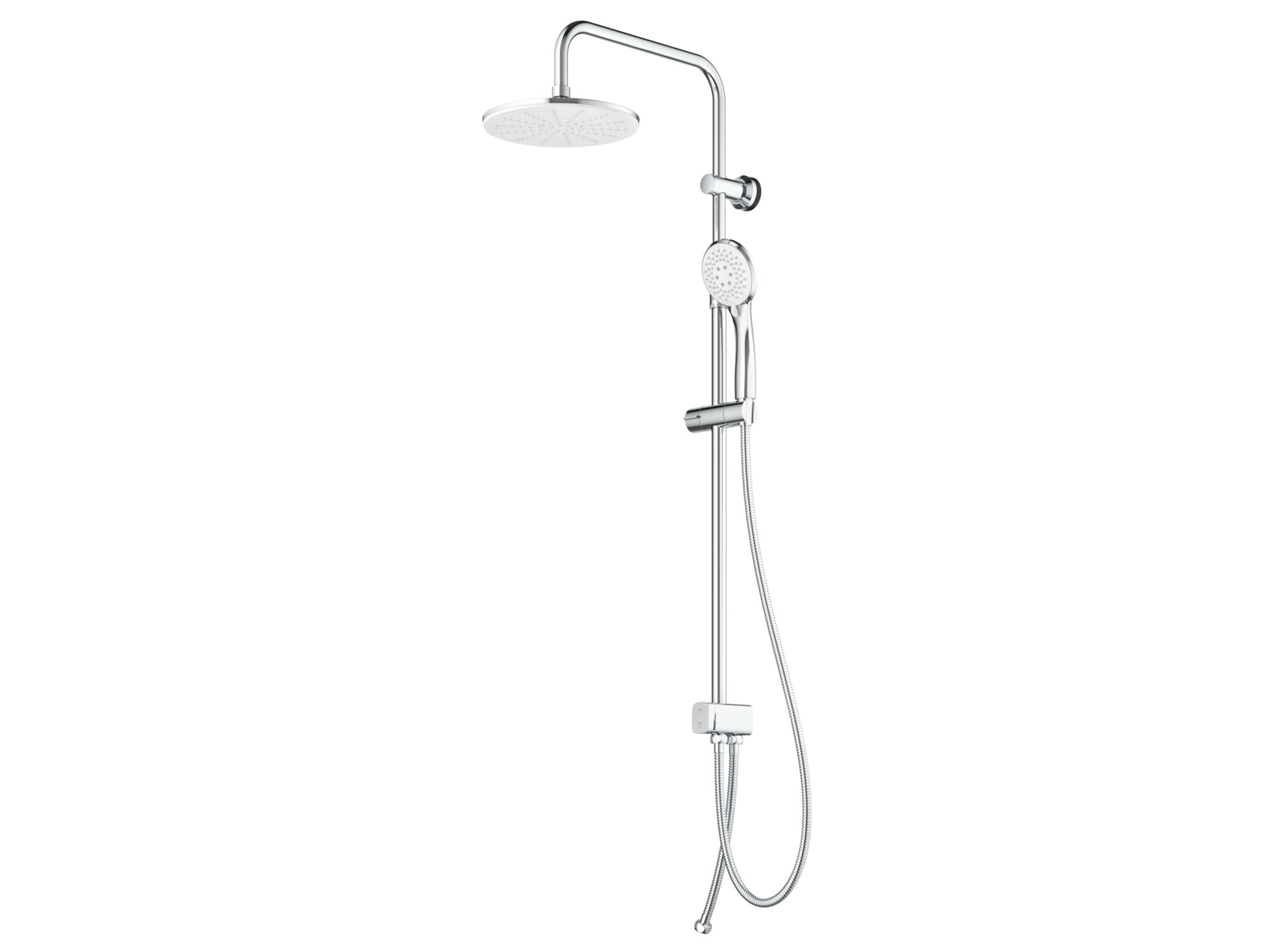 Livarno home Zestaw natryskowy z deszczownicą, z regulacją wysokości Chromowana