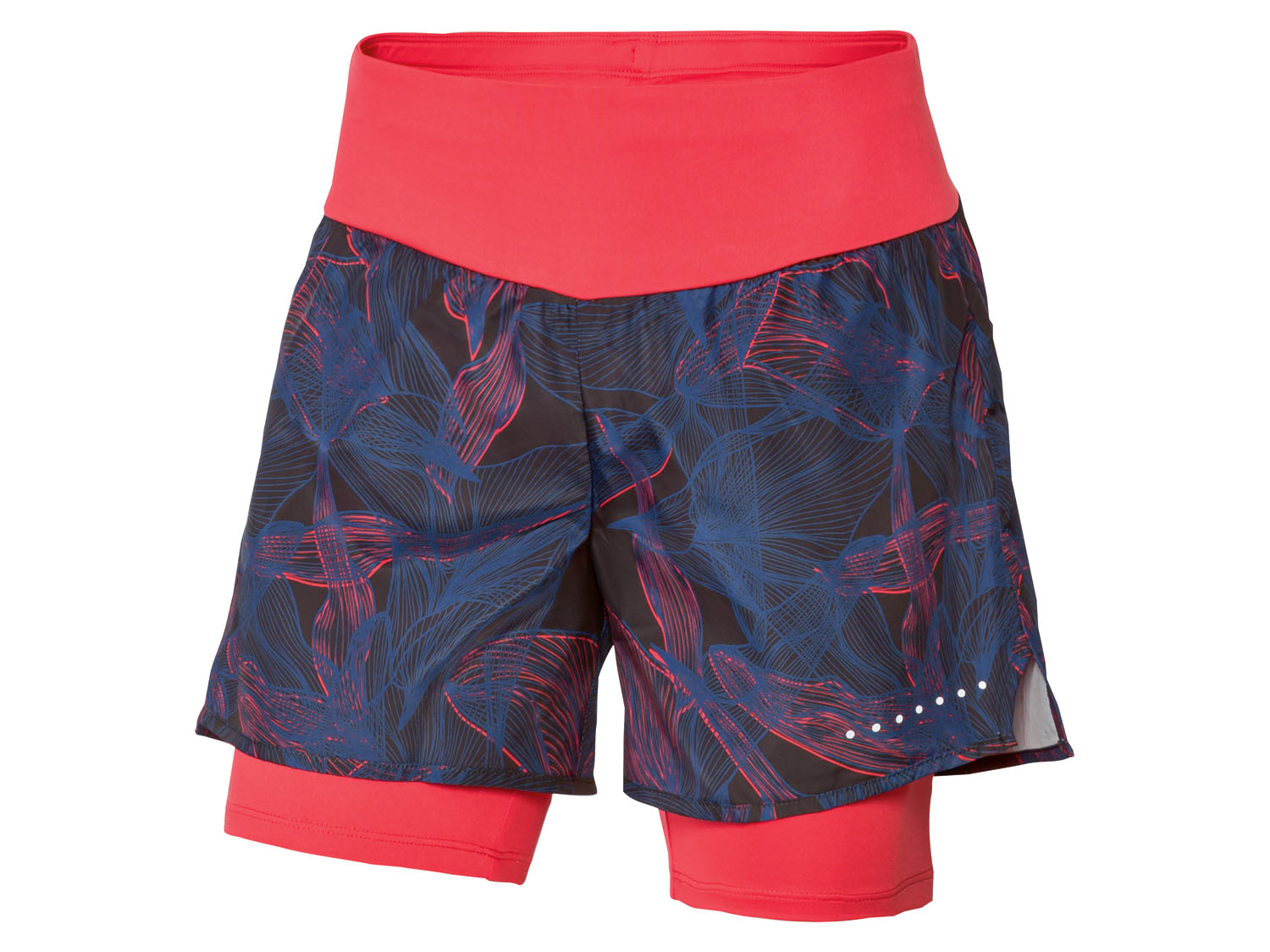 Crivit Szorty sportowe damskie Wzorzysty/granatowy, M40/42