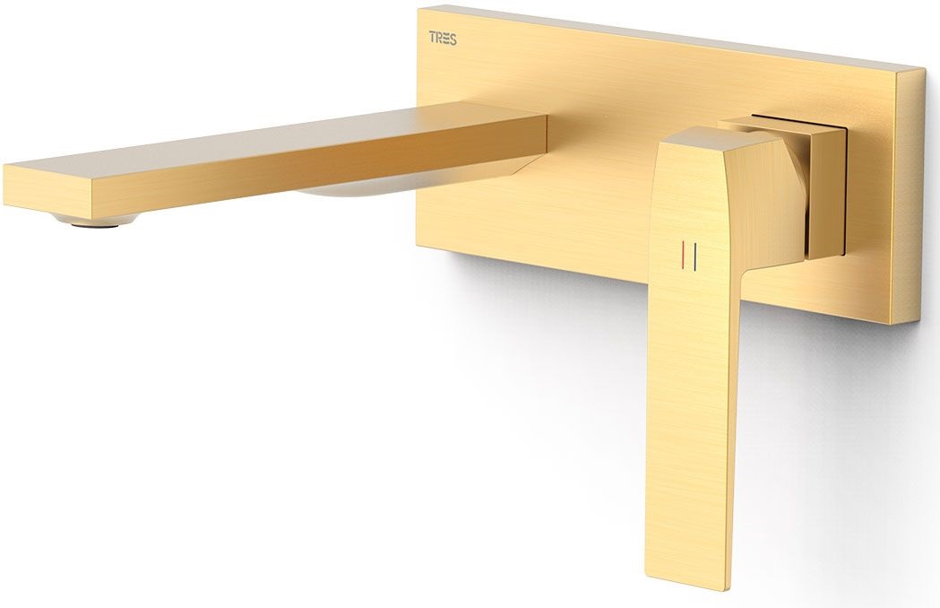 Darmowa Dostawa - Bateria umywalkowa podtynkowa złota Tres Slim 20230031OM