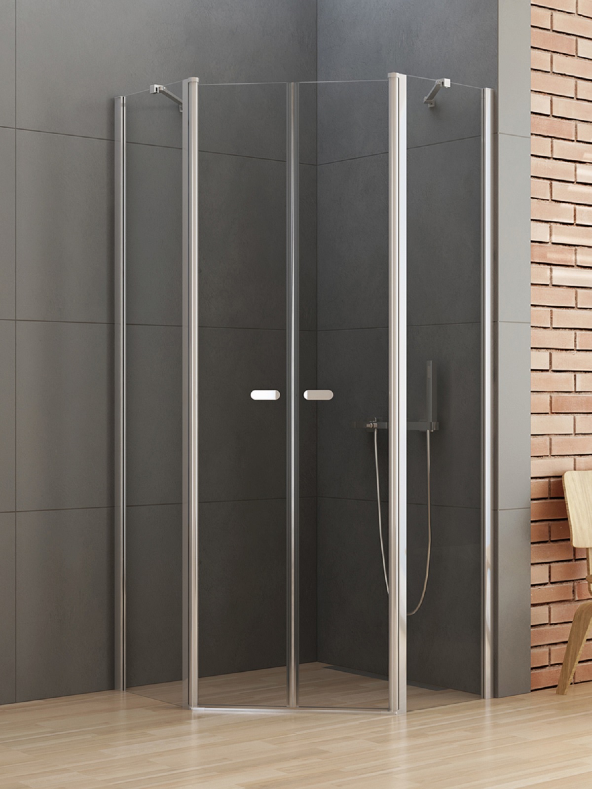 Darmowa Dostawa - Kabina prysznicowa 90x90 cm chrom połysk/szkło przezroczyste New Trendy New Soleo K0610