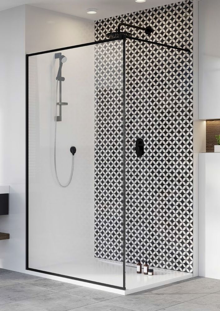 Darmowa Dostawa - Ścianka prysznicowa 80 cm Radaway Modo New Black II Frame 3890845456