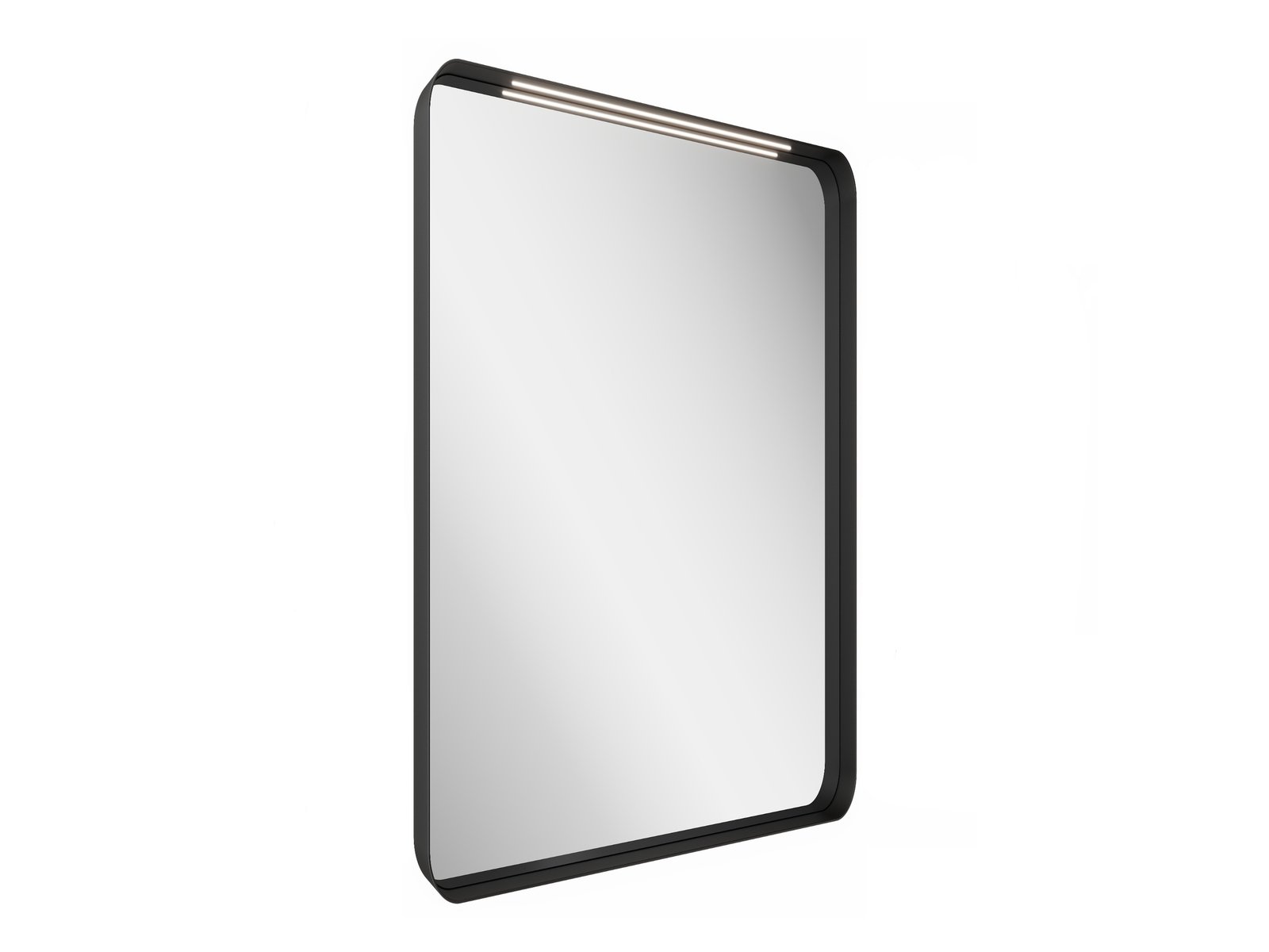 Darmowa Dostawa - Lustro 60.6x70.6 cm prostokątne z oświetleniem czarny Ravak Strip X000001570