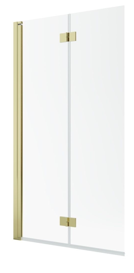Darmowa Dostawa - Parawan nawannowy 110 cm 2-częściowy złoty połysk/szkło przezroczyste Radaway Nes Gold PND I 100101100901L