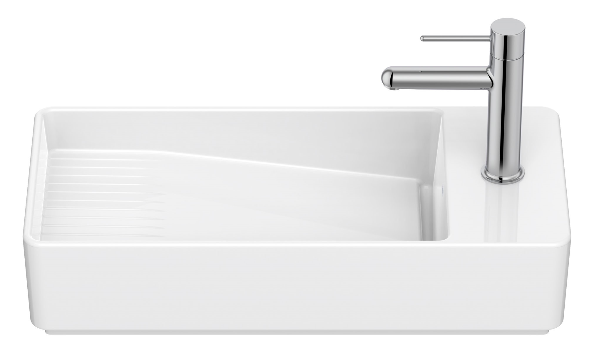 Darmowa Dostawa - Umywalka 55x27.5 cm prostokątna ścienna-nablatowa biała Roca Tura A327692S00