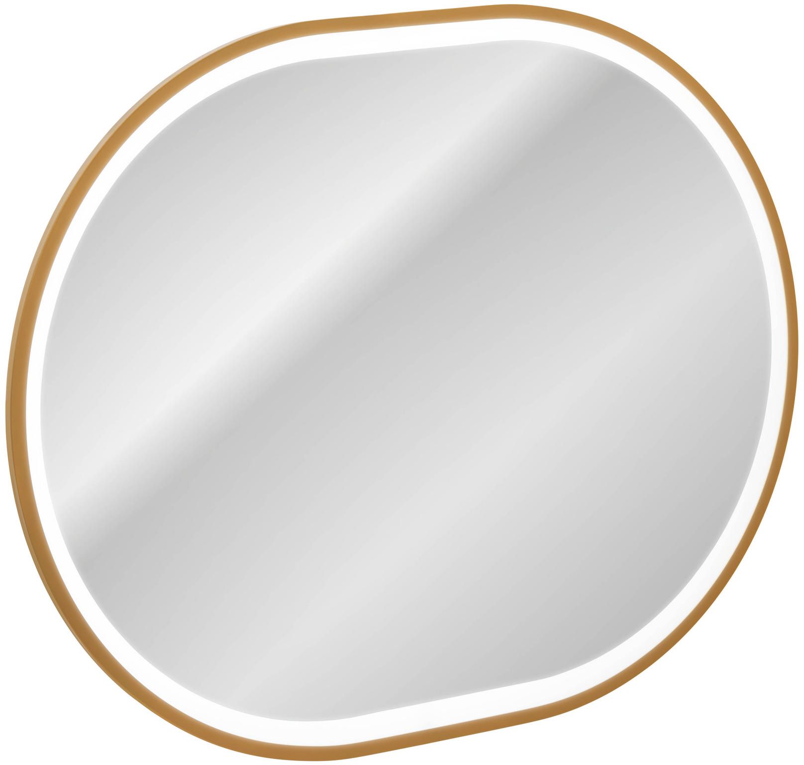 Darmowa Dostawa - Lustro 70x90 cm owalne z oświetleniem złoty Comad Apollo 2 LUSTROAPOLLO2900X700