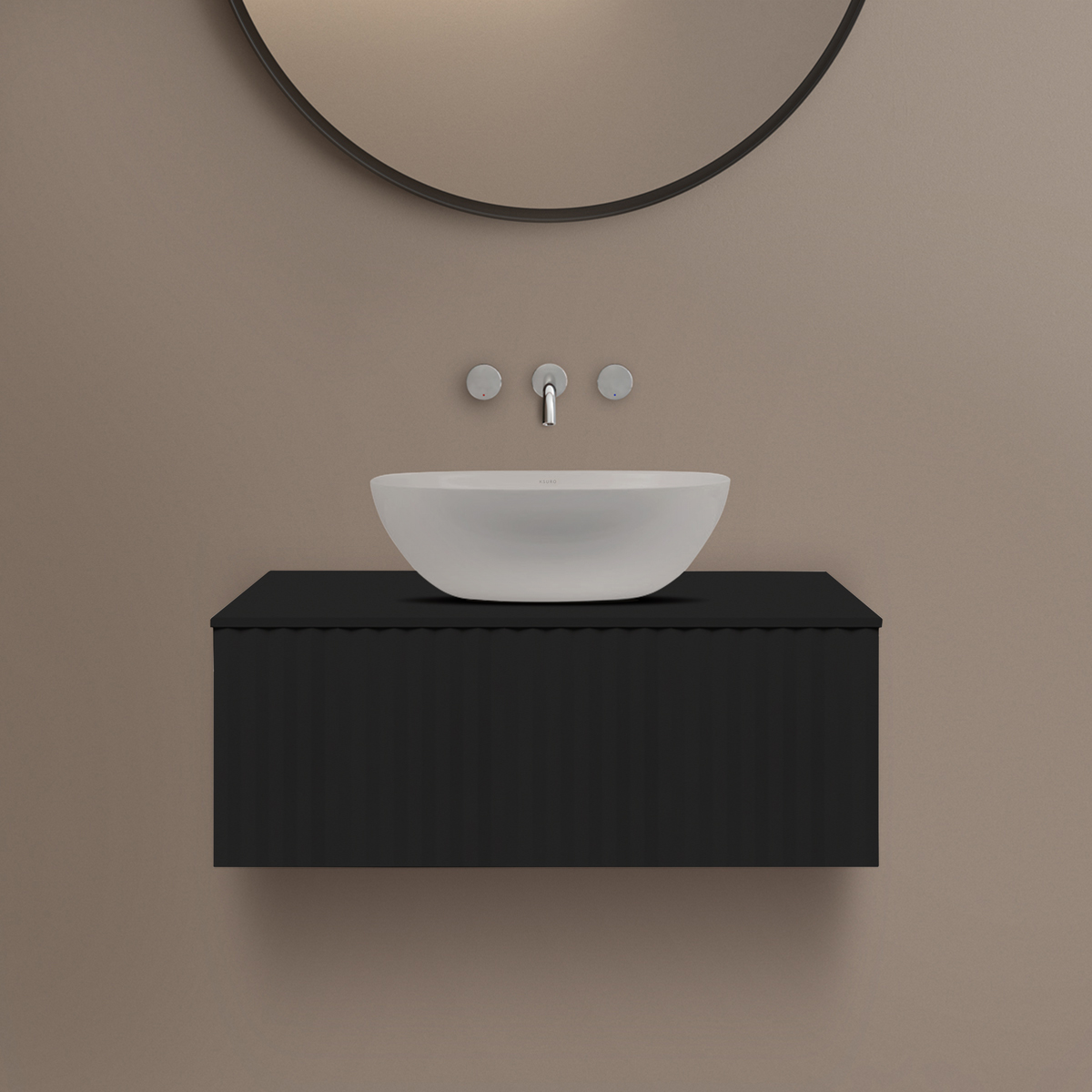 Darmowa Dostawa - Blat naszafkowy 80.3x46.9 cm czarny Ksuro 02 53003030