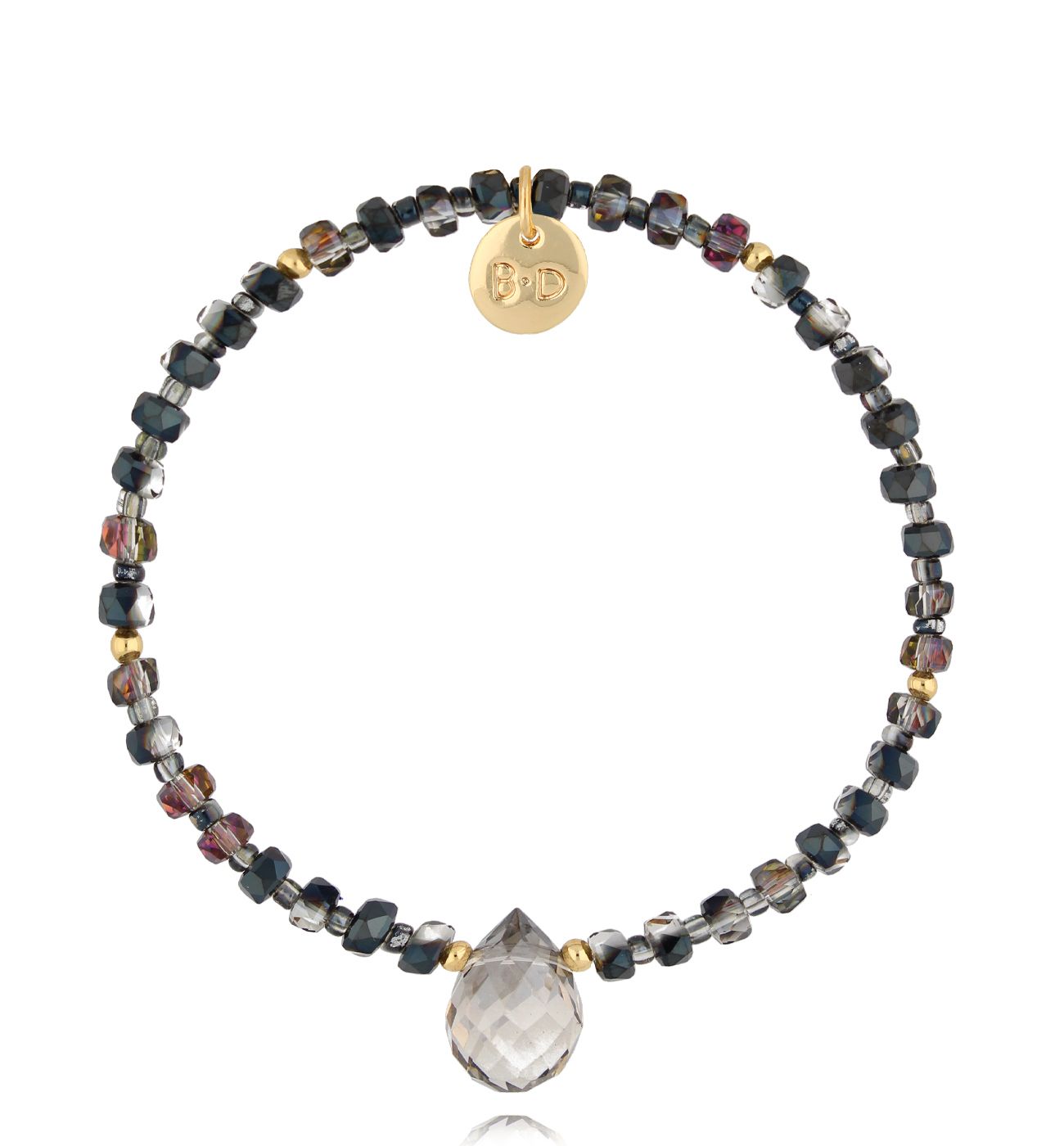 Bransoletka z szarymi kryształkami BTW2703