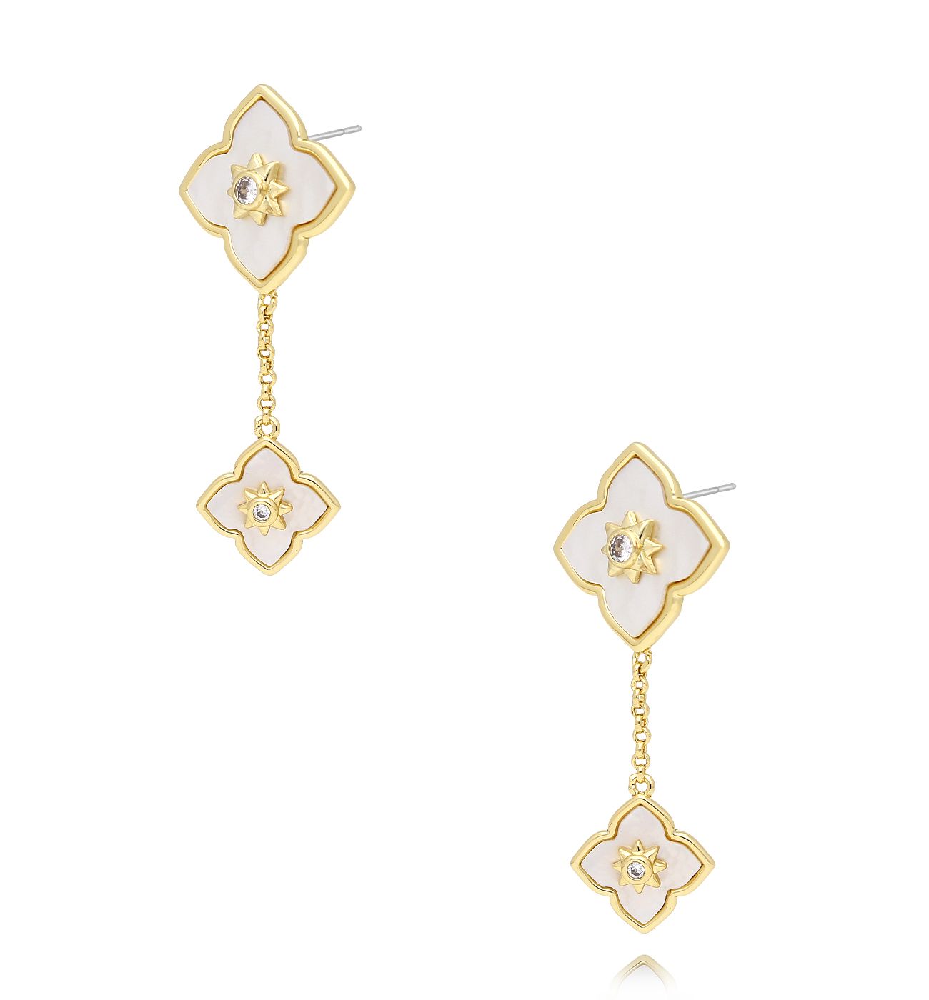 Kolczyki z koniczynkami długie KLU0003