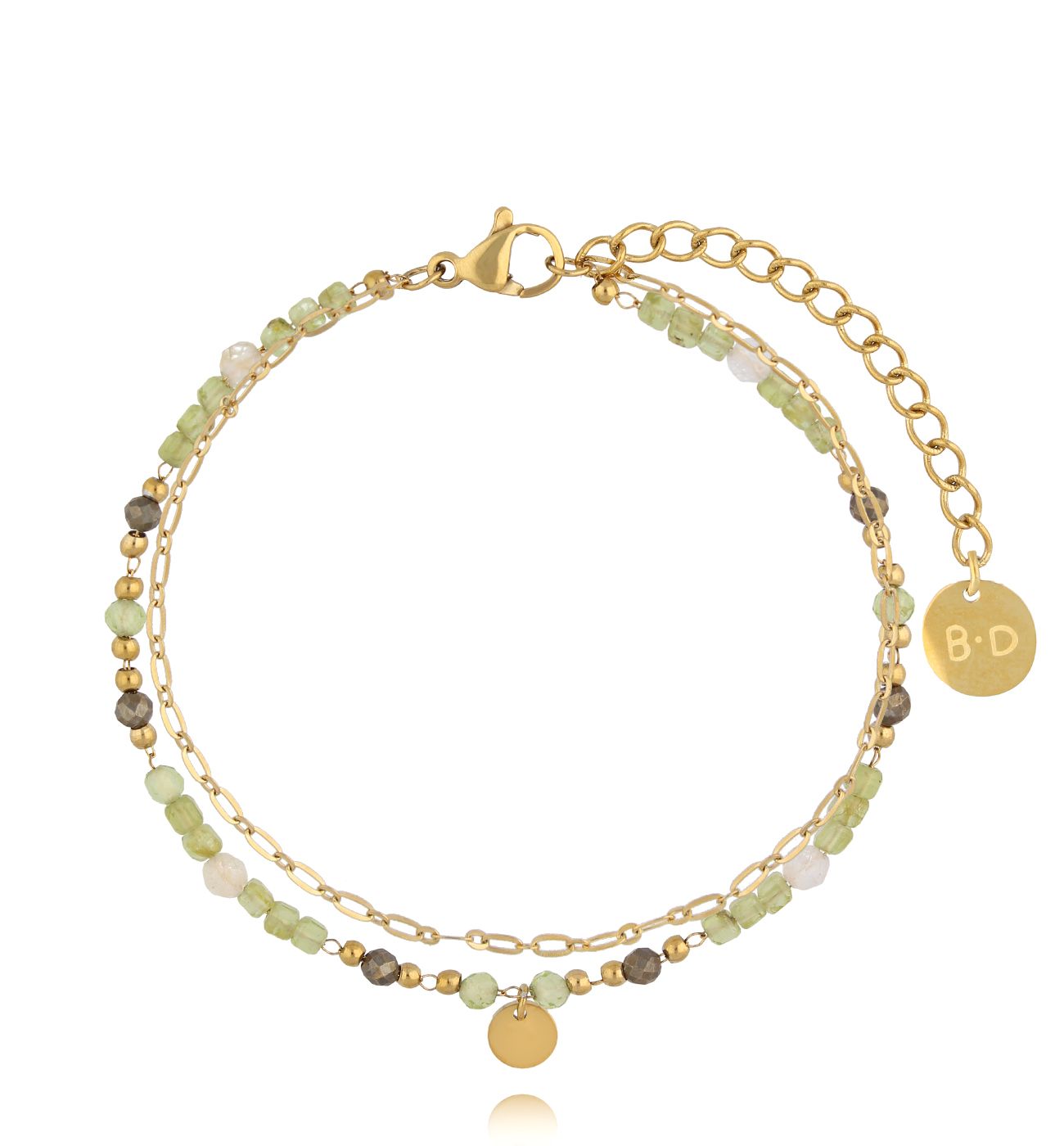 Bransoletka z oliwinami i cytrynami BTW3291