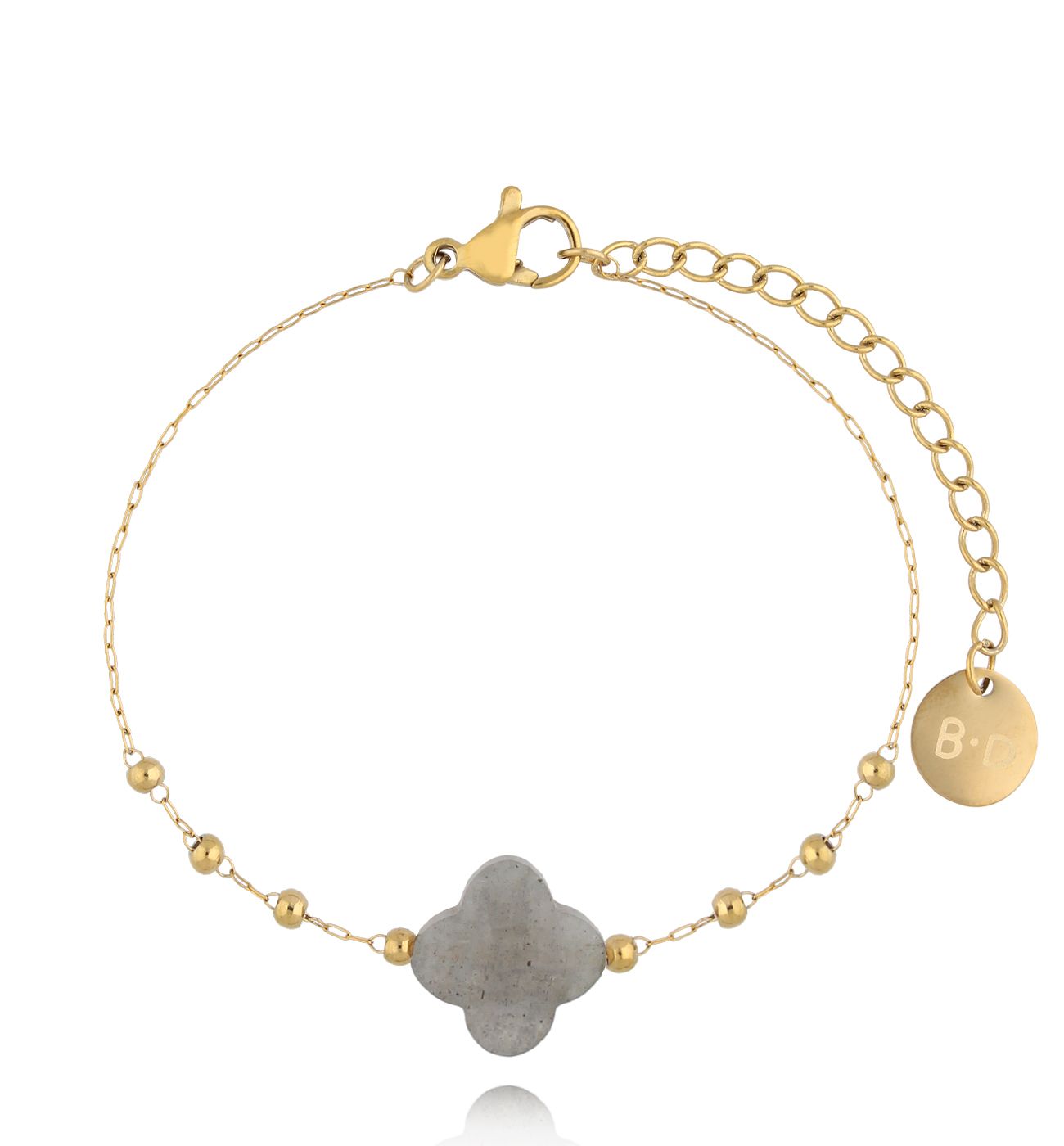 Bransoletka z koniczynką z labradorytu Creation - By Dziubeka