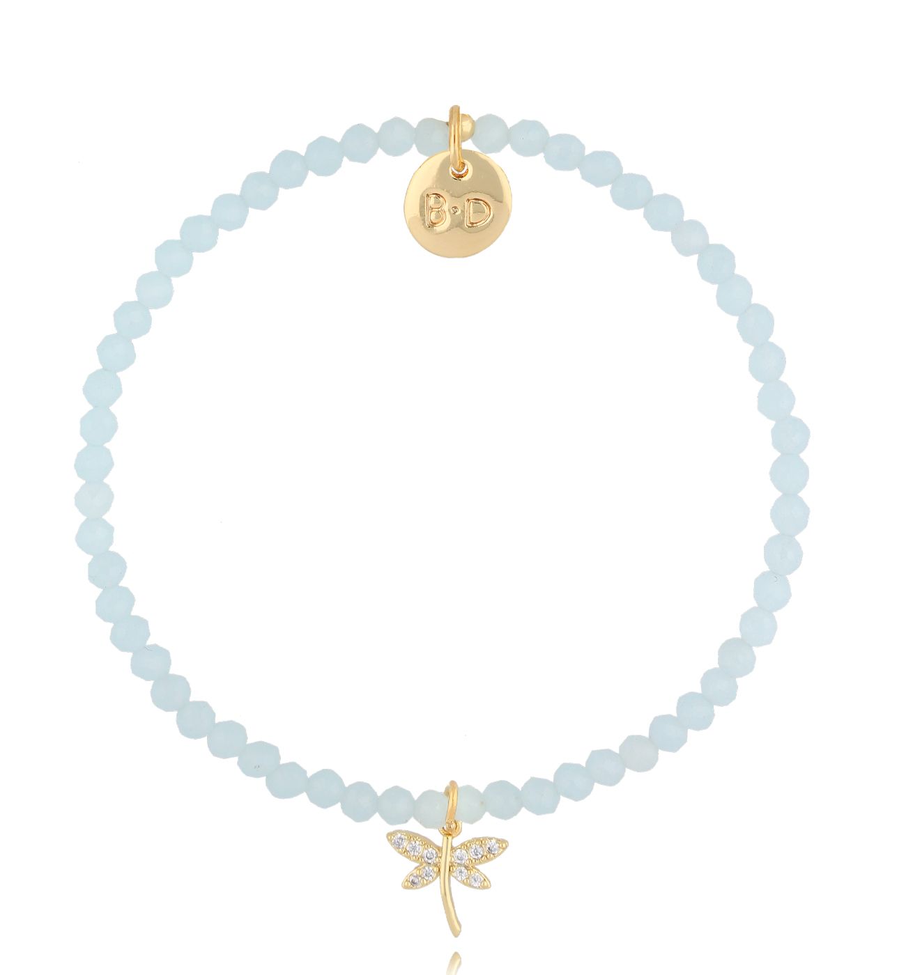 Bransoletka niebieska z ważką Alfdis - By Dziubeka