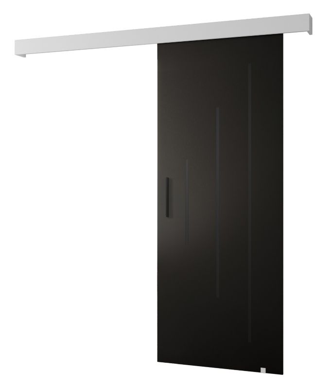 Drzwi przesuwne naścienne Abiks SALWADOR Y 80 czarny mat + biały mat + czarny 1 szt.