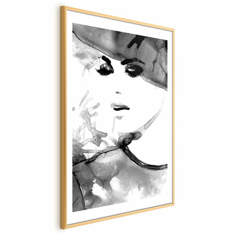 Plakat Artgeist Zakochana elegancja 60x90 cm z ramą złotą z marginesem 1 szt