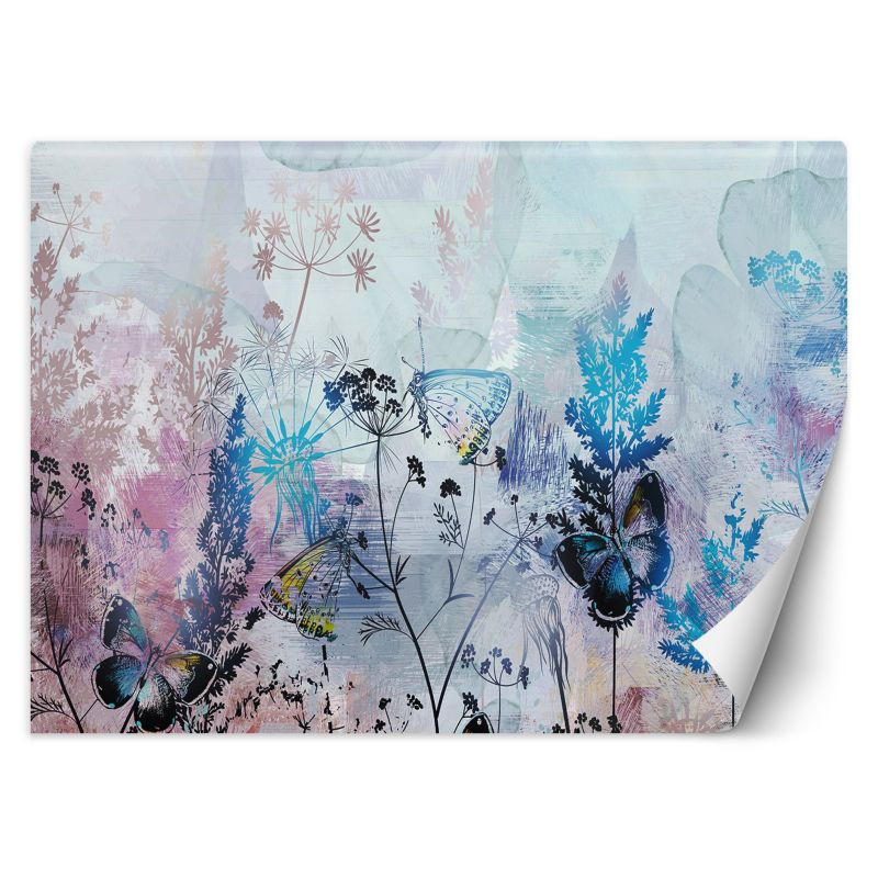Fototapeta Feeby Łąka Motyle Kolorowe Kwiaty 150x105 1 szt