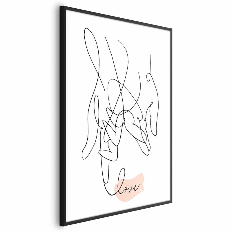 Plakat Artgeist Splątane uczucie 40x60 cm z ramą czarną 1 szt