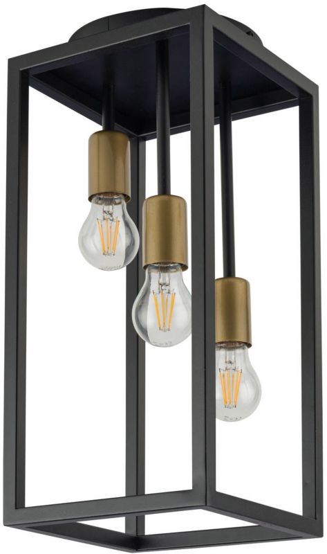 Plafon Vigo 3-punktowy E27 czarny / złoty