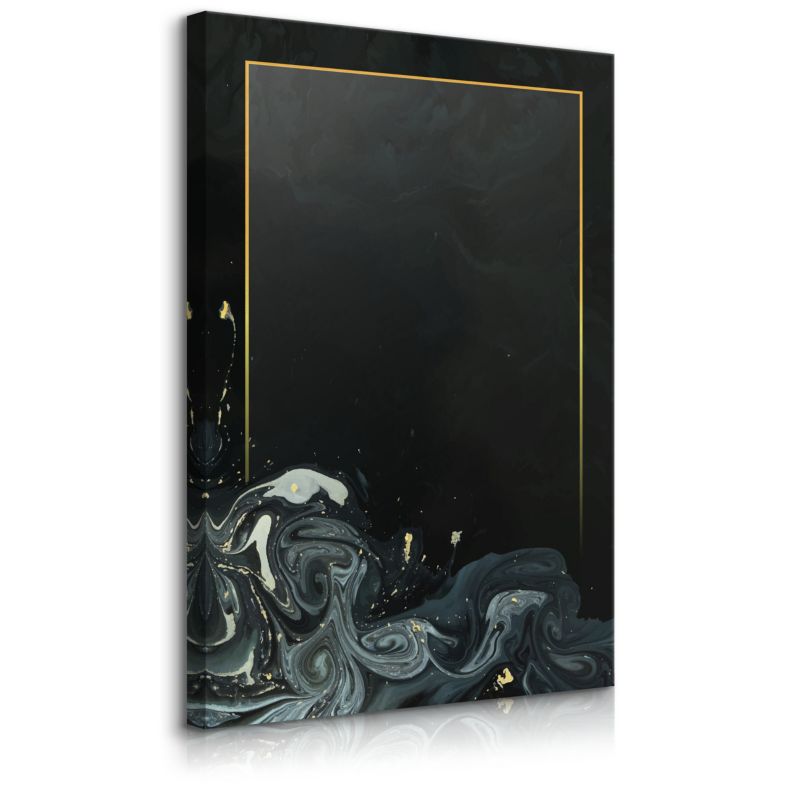 Obraz Muralo Do Sypialni Abstrakcja Styl Glamour Czarne Fale 80x120 cm 1 szt.