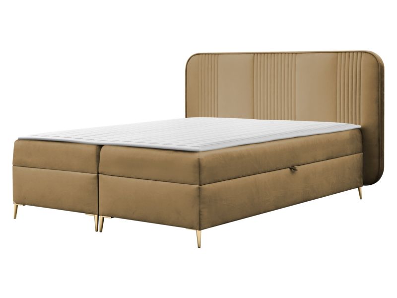 Łóżko kontynentalne MIRJAN 24 Fandy 160x200 cm jasny brąz 1 szt.