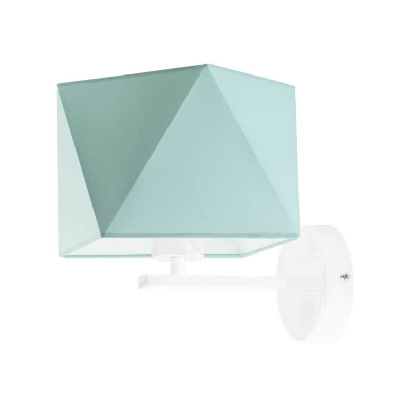 Kinkiet Volta Light Factory Simple Biały/Miętowy Abażur 1xE27 1szt.