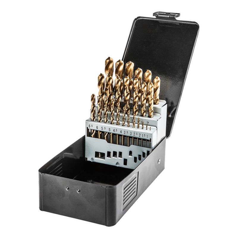 Wiertła do metalu NEO TOOLS HSS-TiN 1.0-13.0 mm, zestaw 25 szt. 1 kpl
