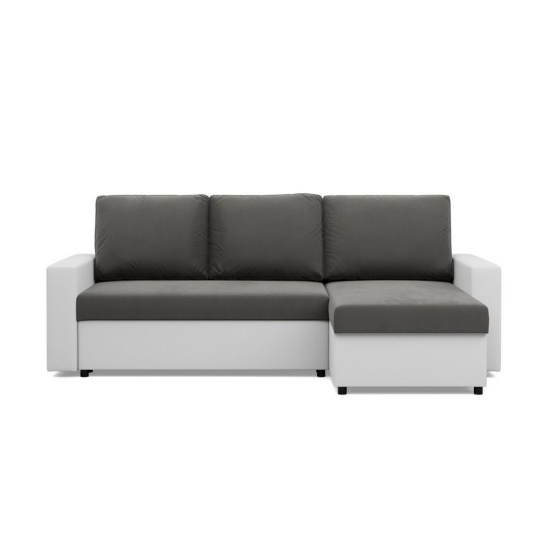 Narożnik TYLETEGOTU uniwersalny CAPERO ekoskóra velvet biały szary 1 szt