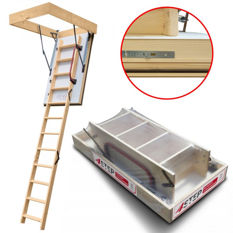Schody strychowe 4STEP Extreme 120x70 0,55 W/m2K H305 cm 1szt.