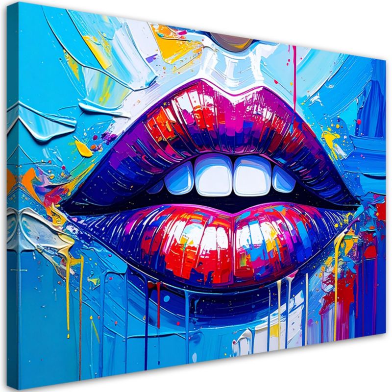 Obraz do sypialni salonu Feeby Czerwone usta Kobiety Abstrakcja 120x80cm 1szt