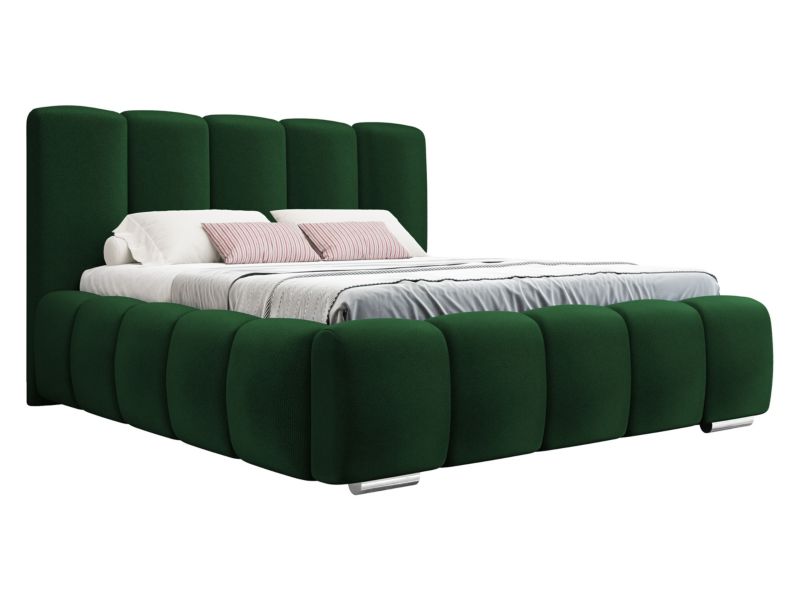 Łóżko tapicerowane MIRJAN 24 Wizko 160x200 butelkowa zieleń 1 szt.