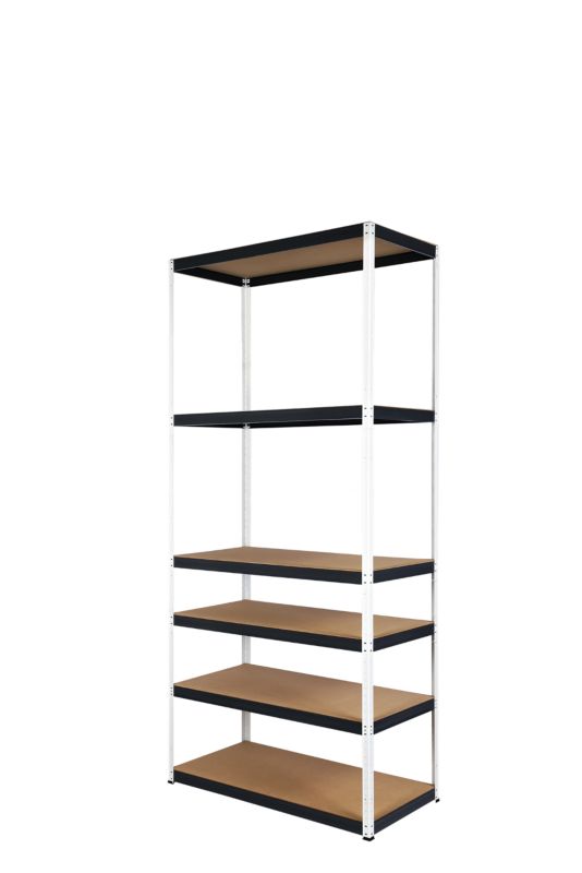 Regał metalowy MODO24 magazynowy biało-grafitowy helios 213x90x35cm 6 półek po 275 kg 1 szt.